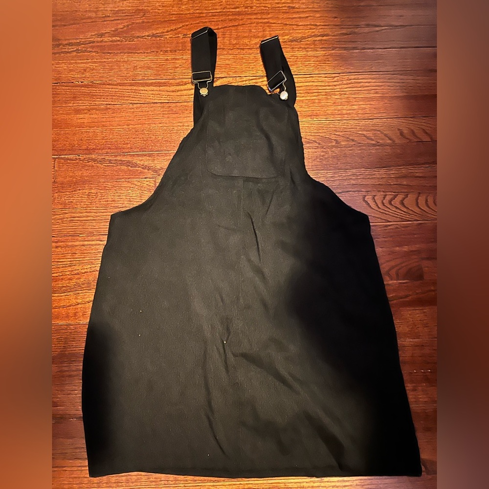 Shein Black Corduroy Overalls Dress (L)